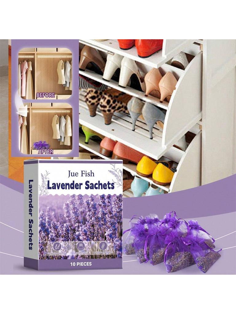 10PCS Lavender Sachet, Fresh Air, Long-Lasting Fragrance, Soothing And Relaxing, Convenient For Home