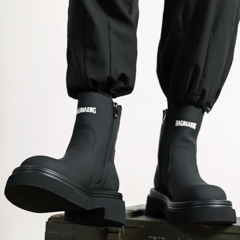 Chelsea Stiefeletten Herren 2025 Neue Frühling und Herbst Einzelstiefel Skinny Stiefel Plateau Martin Stiefel 5014-M