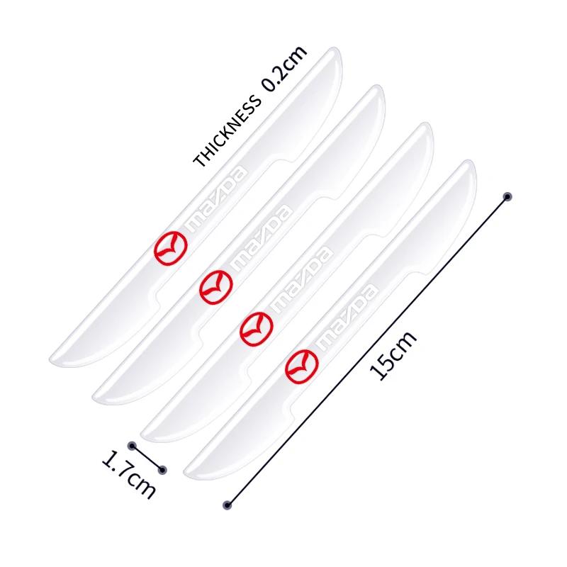 4 Pezzi Adesivi Strisce Paraurti Trasparenti per Portiera Auto per Mazda 2 3 5 6 CX5 CX9 CX7 CX4 CX3 CX30 MX5 MX3 BK NC ER GH Accessori Auto