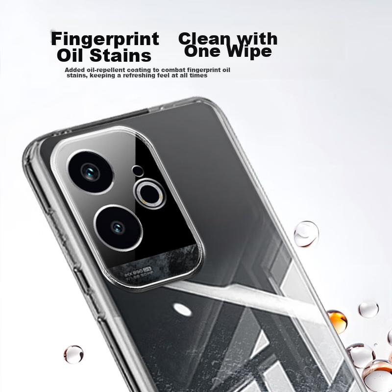 Phone Case for Realme GT6, for Realme GT6, Full Lens Protection, Simple Skin-Friendly Transparent Soft Case, Fingerprint-Resistant Back Cover