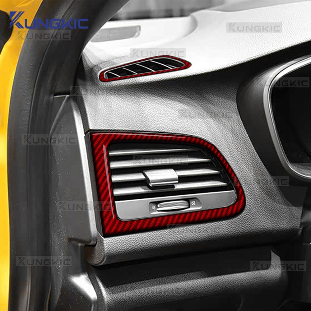 Real Soft Carbon Fiber Sticker For Renault Megane 4 2016 2017 2018 2019 2020 2025 2025 2025-2025 Car Center Console Air Outlet