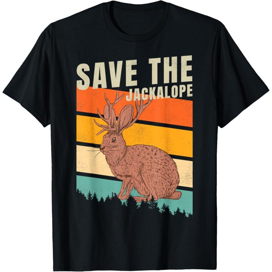 Jackrabbit Desert Mountain Cactus Believe Save The Jackalope T-Shirt S