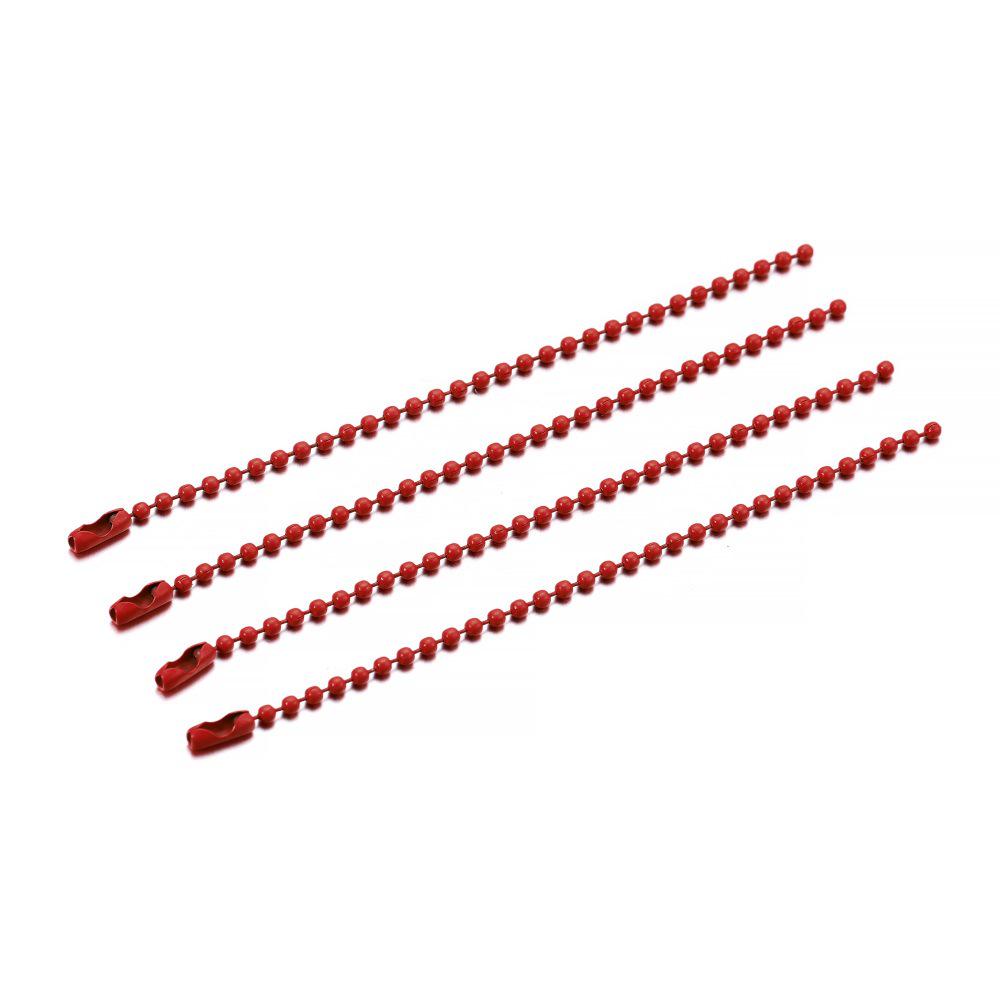 Farebná 11 cm kovová guľôčková retiazka na DIY šperky, kľúčenky