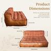 Elegant Two-Seater Sofa with Curved Button-Tufted Back and Space-Saving Profile for Cozy Living Rooms and Modern Interiors
