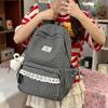 Schoolbag Korean Plaid Backpack Student Lace 1011 New Lightweight High-value Schoolbag Daily Backpack