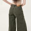 Women's Low Rise Retro Curved Blade Jeans - High Street Style, Loose Fit, Wide Leg, Casual.