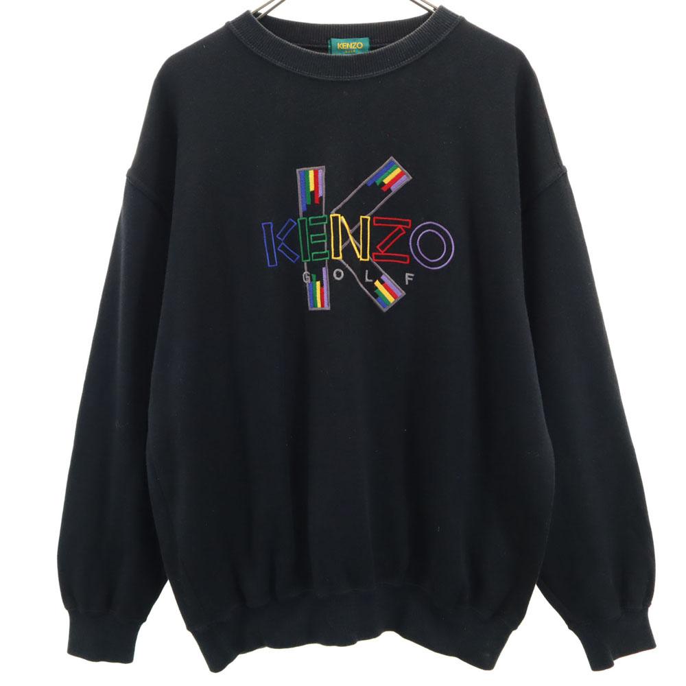 

KENZO GOLF 90s Made in Japan Old Long sleeve sweat trainer 4 black Men s Used