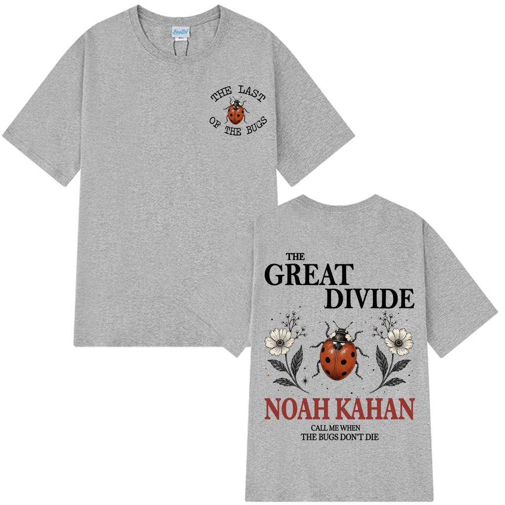Noah Kahan The Great Divide Tour Graphic T-shirt Men Women Fashion Short-sleeved Loose Casual Cotton Top