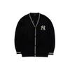 MLB FW22 Maglione a V in Jacquard con Logo Grande Unisex Nero 3AKCB0124-50BKS