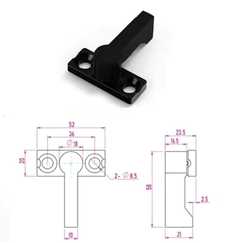 Push Type Zinc Alloy Fire Buckle Rotating Limit Device T-shaped Locking Pin Corrosion Resistant for Construction Site Facilities