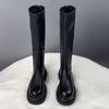 Black Boots for Women 2025 New Autumn and Winter Season Children's Korean Version Height Increasing British Style Thick Soled