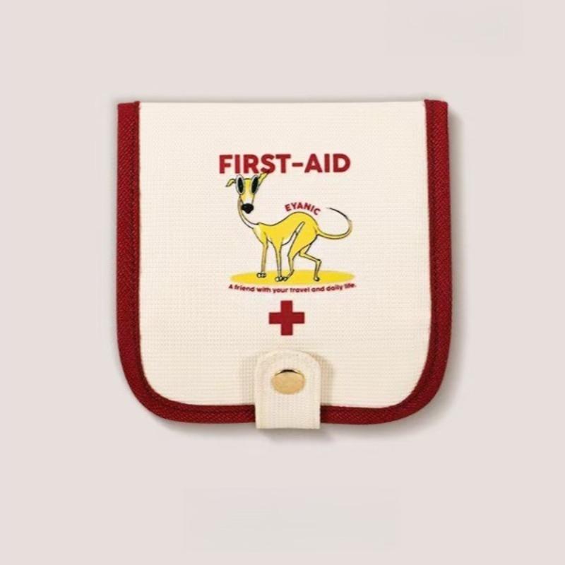 1pcs Mini First Aid Kit Bag Travel Makeup Organizer Multi-Purpose Large Capacity Storage Pouch for Medical Supplies & Cosmetics