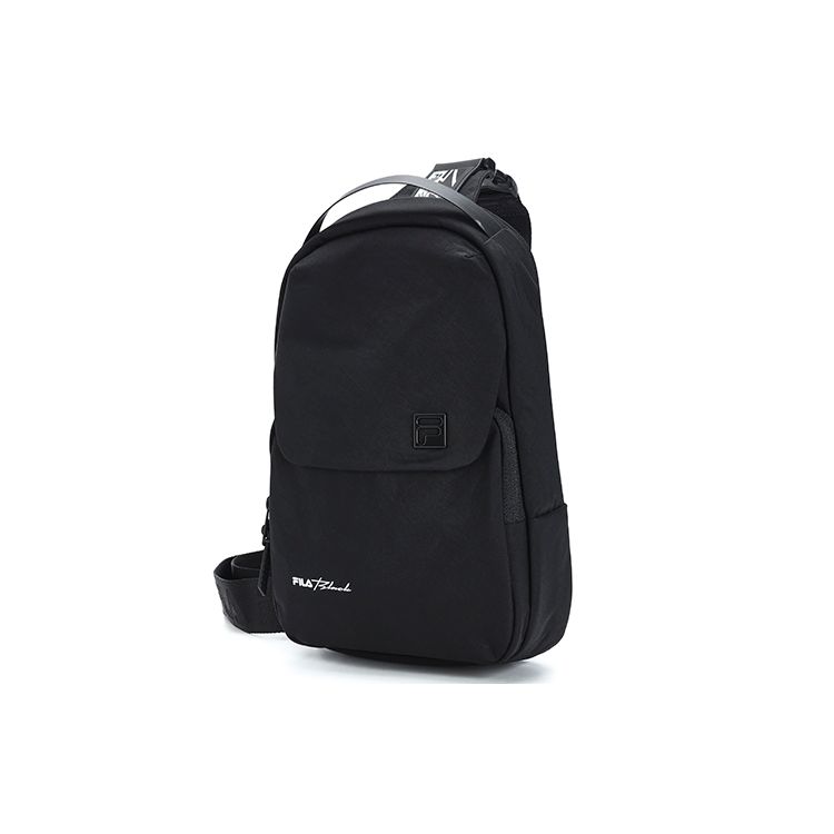 FILA Minimalist Sports Fashion Casual Zipper Fitness Chest Bag Shoulder Crossbody Bag Unisex bags Black A13U311134F-BK