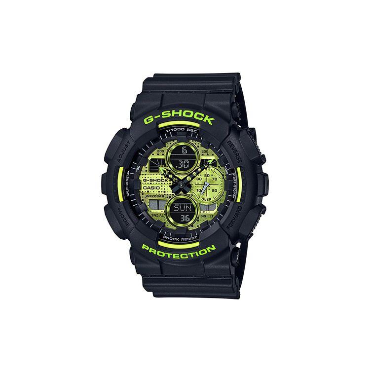 

Casio G-Shock Серия Флуоресцентный Желтый Цифровой Камуфляж Спортивные Водонепроницаемые Ударопрочные Кварцевые Часы Ремешок из Смолы Мужские часы GA-140DC-1A Black Watch Case