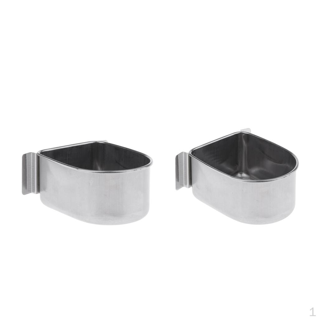 

2x Stainless Bowl Hanging Feeder for Medium Large Birds