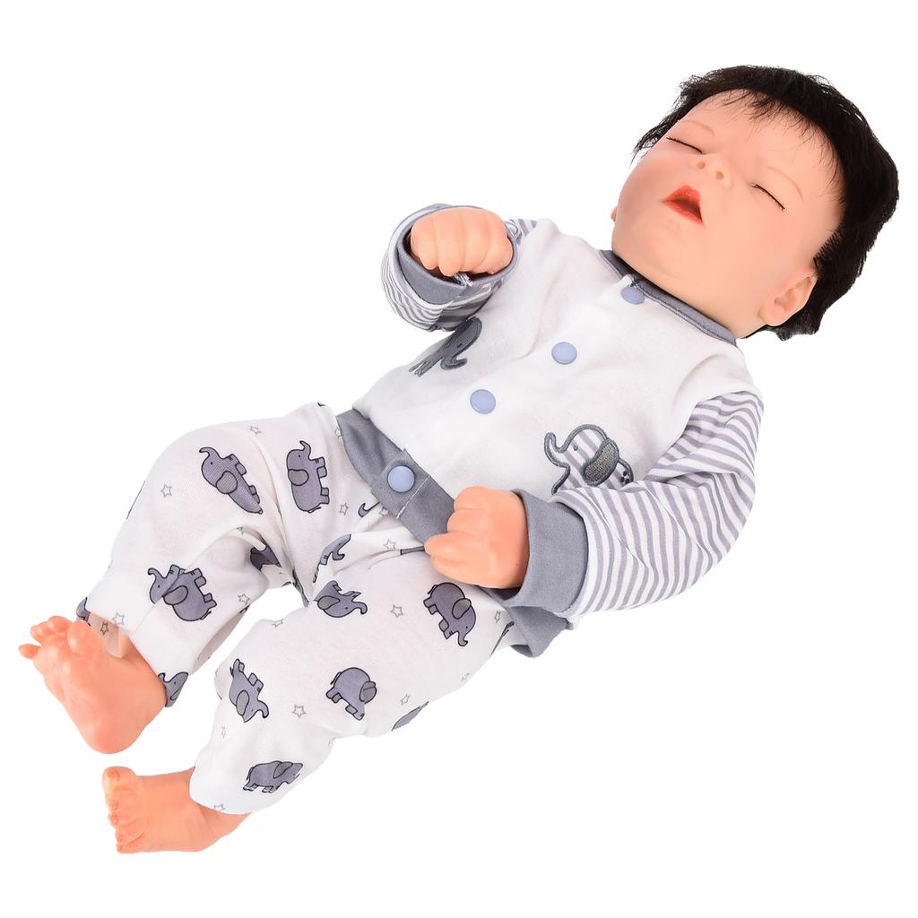 Reborn Infant Doll 18 Inch Lifelike Vivid Cute Newborn Baby Boy Doll with Clothes Pacifier Gift