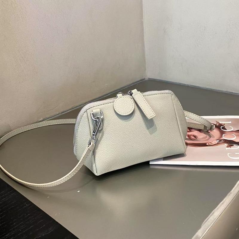 Echtleder Umhängetasche Einfache Knödeltasche Handtasche Pendler Unterarm Kleine Tasche