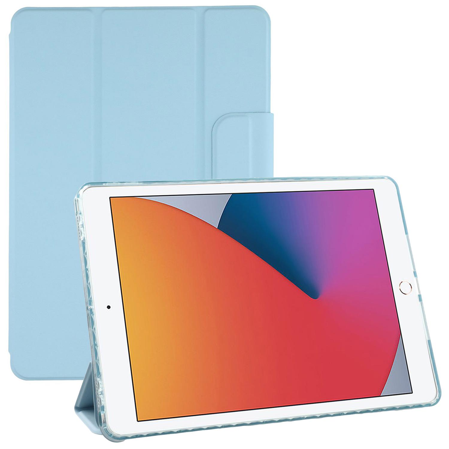 

Tablet Case For iPad 10.2 (2021)/(2020)/(2019)/Air 10.5 inch (2019) Folding Stand Magnetic Leather Cover Baby Blue