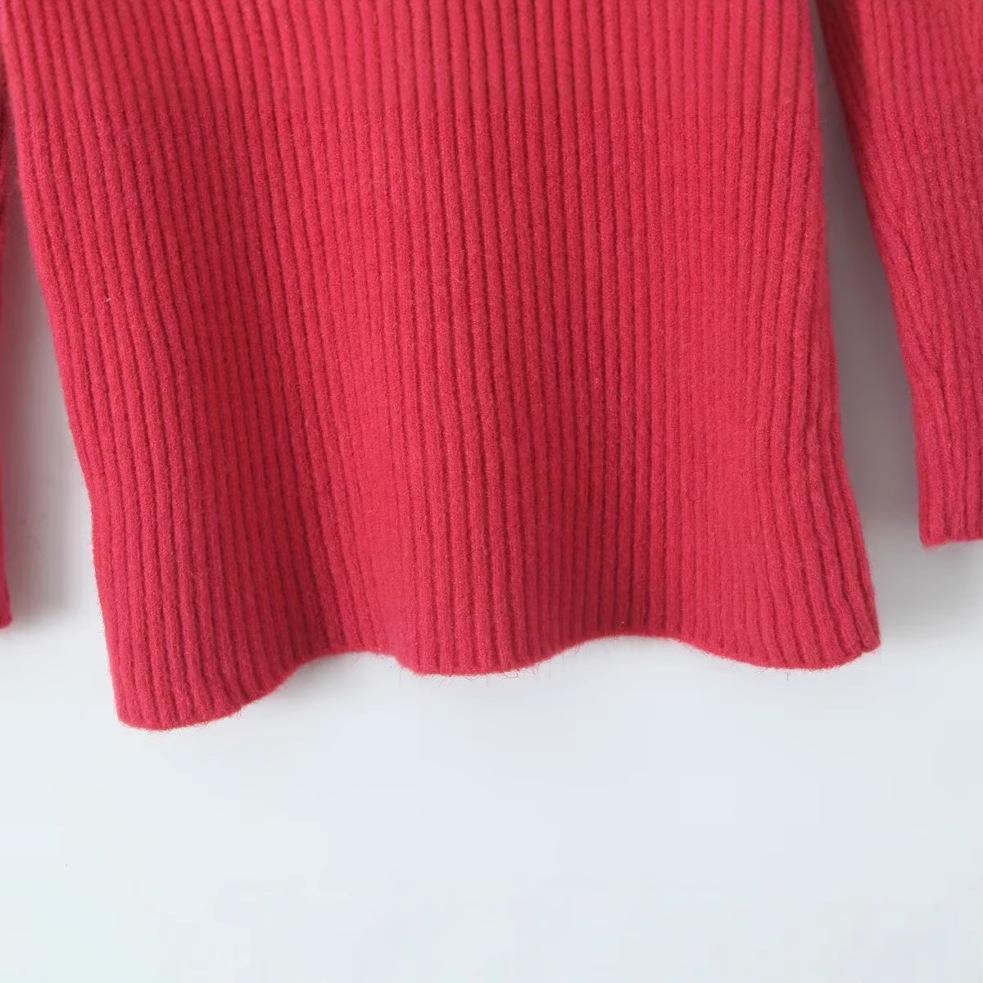 2024 Autumn Women's High Neck Long Sleeve Sweater - European American Style, Casual & Versatile Fashion