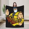 Scorpion VS Sub Zero Blanket Fleece Mortal Kombat MK11 Breathable Blankets for Sofa Outdoor Plush Thin Quilt