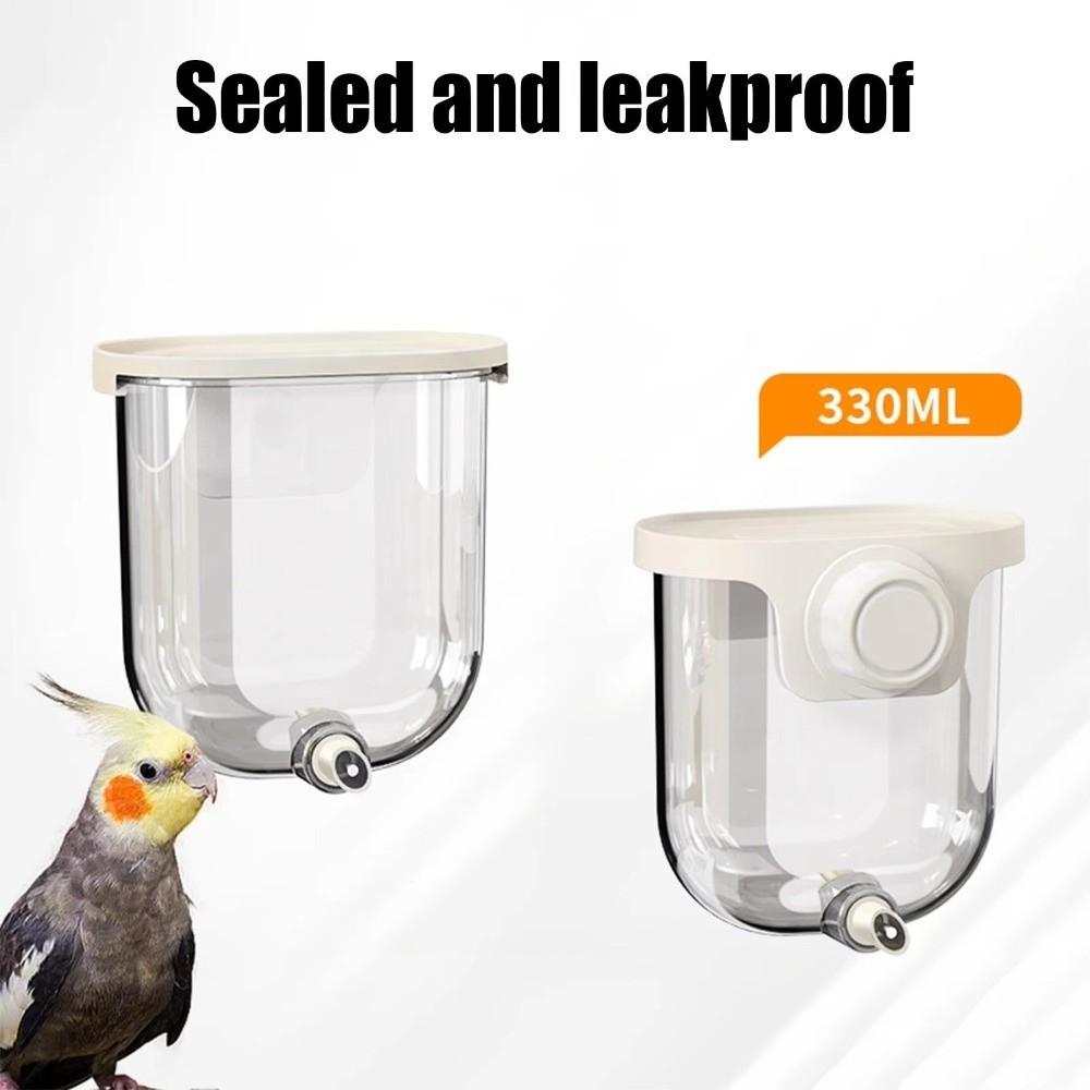 330ML Bird Water Dispenser Pin-Touch Birdcage Hanging Water Feeder  Cage Accessory