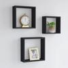 Day and Night - Day and Night Cube Wall Shelves 3 Units Black MDF