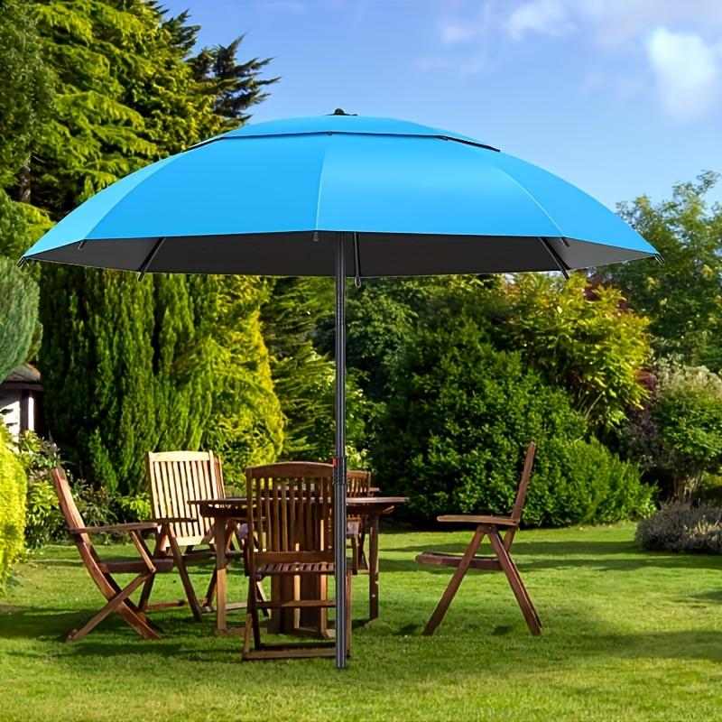 Thickened UV-Proof Folding Sun Umbrella - Lightweight Manual Open/Close Design, Suitable for Camping, Beach, and Fishing
