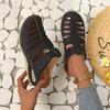 Sommer neue Überseehandel Damenschuhe in Übergröße dicksohlige Halbpaket-Kopf hohl atmungsaktiv Keilabsatz runde Zehenpartie lässige Sandalen