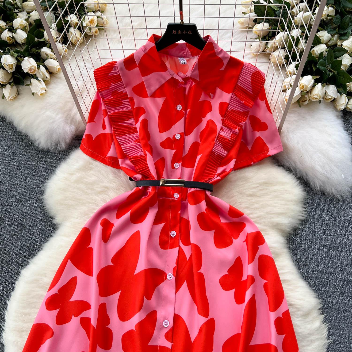 Шикарное элегантное облегающее платье с отложным воротником и принтом съедобных древесных — фото 5