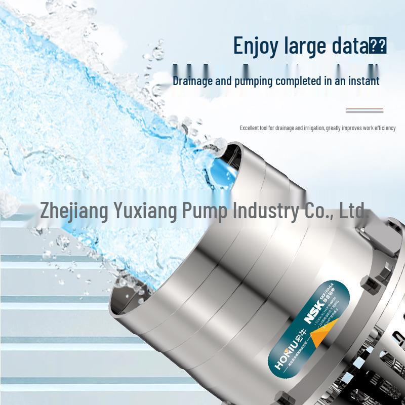 Portable Stainless Steel Submersible Pump with Large Flow for Seawater Aquaculture and Flood Control