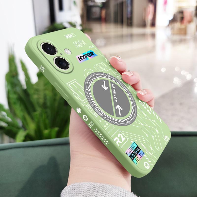 

Colorful Machinery Phone Case For iPhone 16 16e 15 14 13 12 11 X XR XS Plus Pro Max Mini Silicone Cover iPhone XS світло-зелений колір