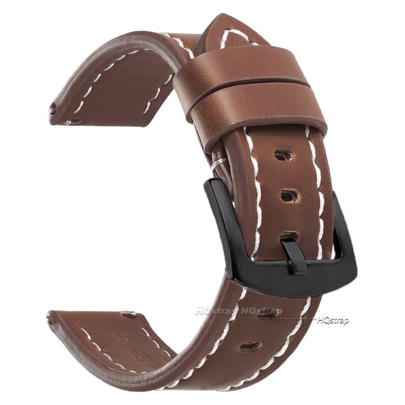 Leather Watch Band for Seiko Quick Release Sport Vintage Strap 18mm 20mm 22mm 24mm Watchband Army Sport Bracelet for Smartwatch