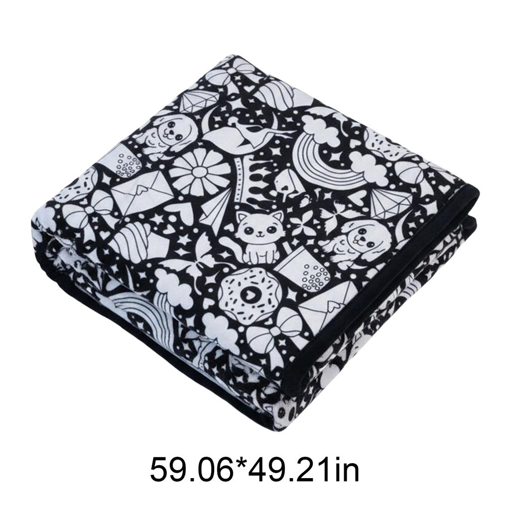 DIY Coloring Blanket Washable Fuzzy Velvet Creative Art Project Painting Blanket for Holiday Arts Crafts Activity Party