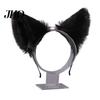 Tiara Ajustável Orelhas de Gato de Pelúcia Cosplay Festa Halloween Feito à Mão Leve Aro de Cabelo Adereço para Fotografia de Ambiente Festivo