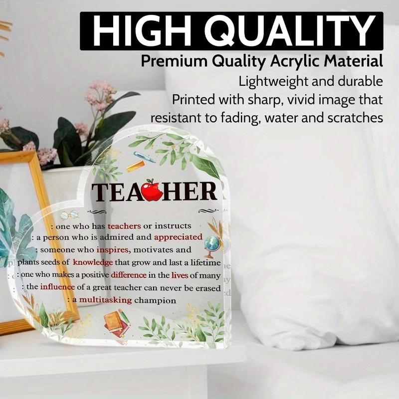 Teacher Appreciation Acrylic Plaque - Versatile Desk Gift for Educators & Mentors
