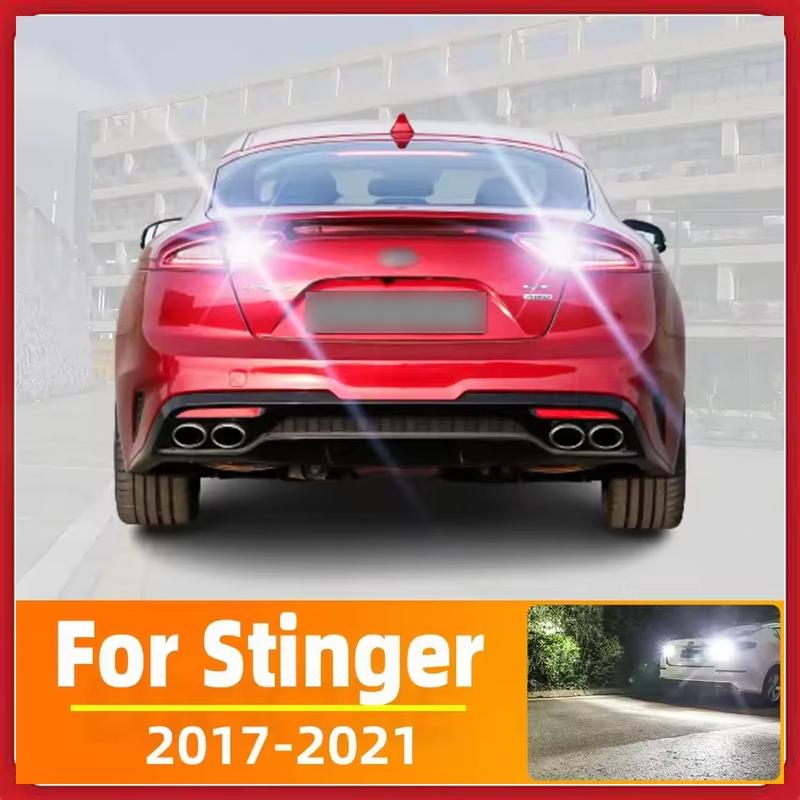 2PCS Car LED Reverse Light Super Bright Fit For Kia Stinger Accessories 2017 2018    Backup Back Up Lamp Rear Lights 6000K