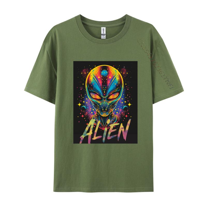 

ALIEN HEAD TShirt Personalized Tshirt Prevalent Mens Cotton Tshirts Tops Tees Colorful 3d Printed T Shirts 4XL