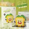 Mini Cartoon Food Figure Building Blocks Hamburg Swiss Roll Assembled Avocado Model Bricks Sandwich Puzzle Kids Toys Girls Gifts