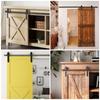 Sliding Barn Door Hardware Kit Smooth and Quiet Super Mini Barn Door Track Kit Easy Assembly Door Panel Accessories for Cupboard