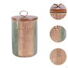 Airtight Food Jar with Wooden Lid, Kitchen Canister for Countertop Display