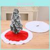 Elegant Red And White Trim Christmas Tree Skirt Soft Fabric Modern Holiday Decor