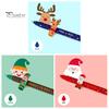 Reindeer Pen Erasable Set Christmas Theme Santa Elf Design Stationery Supplies Smooth Writing Pens for Students Teachers Cute Holiday