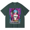 100% Cotton Dragon Ball V66 Bulma Print Unisex Heavy Cotton T Shirt