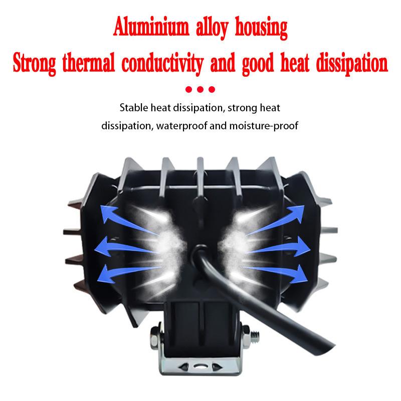1/2 peças Luzes de neblina para motocicleta LED Lâmpada de neblina auxiliar Amarelo Branco Holofote Luz de direção Luzes de trabalho Universal para caminhão SVU UTV