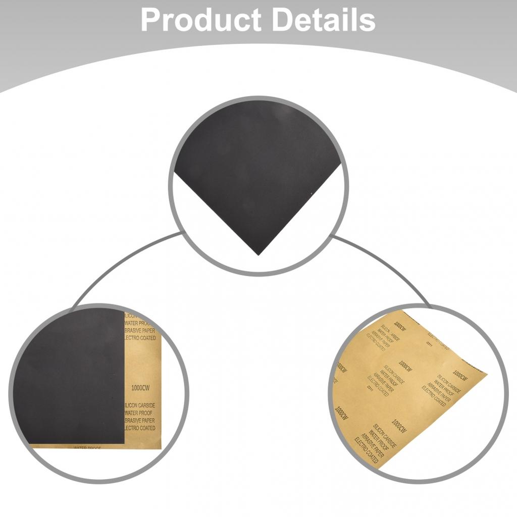 High Performance Wet Dry Sandpaper Grit 1000 7000 for Metal and Plastic