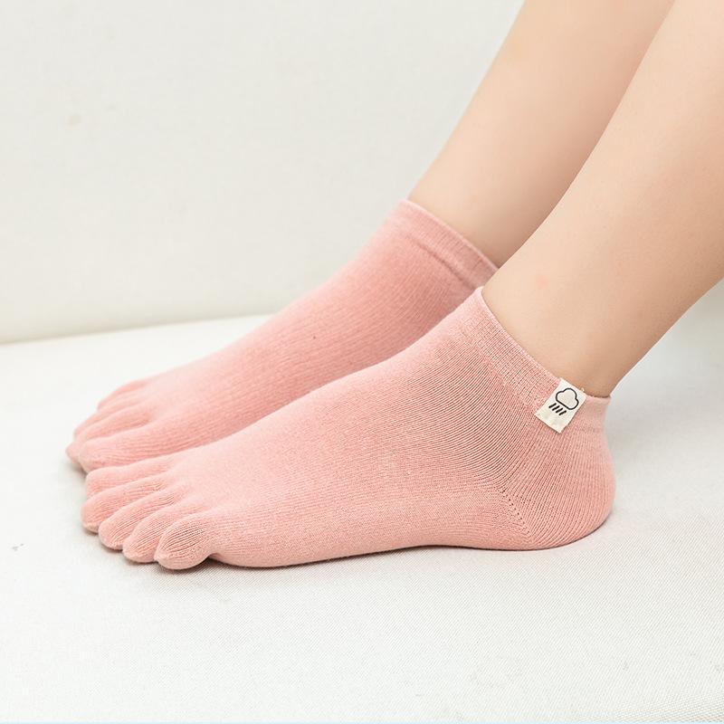 Socks For Women Five Finger Socks Female Sock Solid Color 5 Toe Sock Slippers Girls Lady Harajuku Sweat-absorbing Cotton Socks