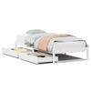 Solid Wood Bed Without Mattress White 90x200 Cm Pine Wood