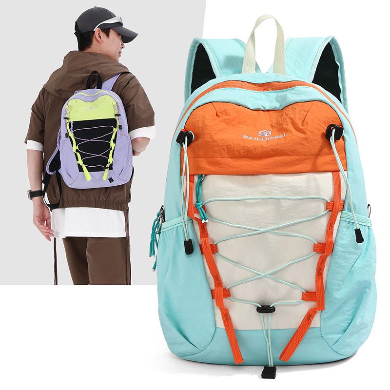 Schoolbag Outdoor Lightweight Mountaineering Bag Travel Leisure Backpack Dopamine Backpack Customizable Cycling Sports Bag Wholesale