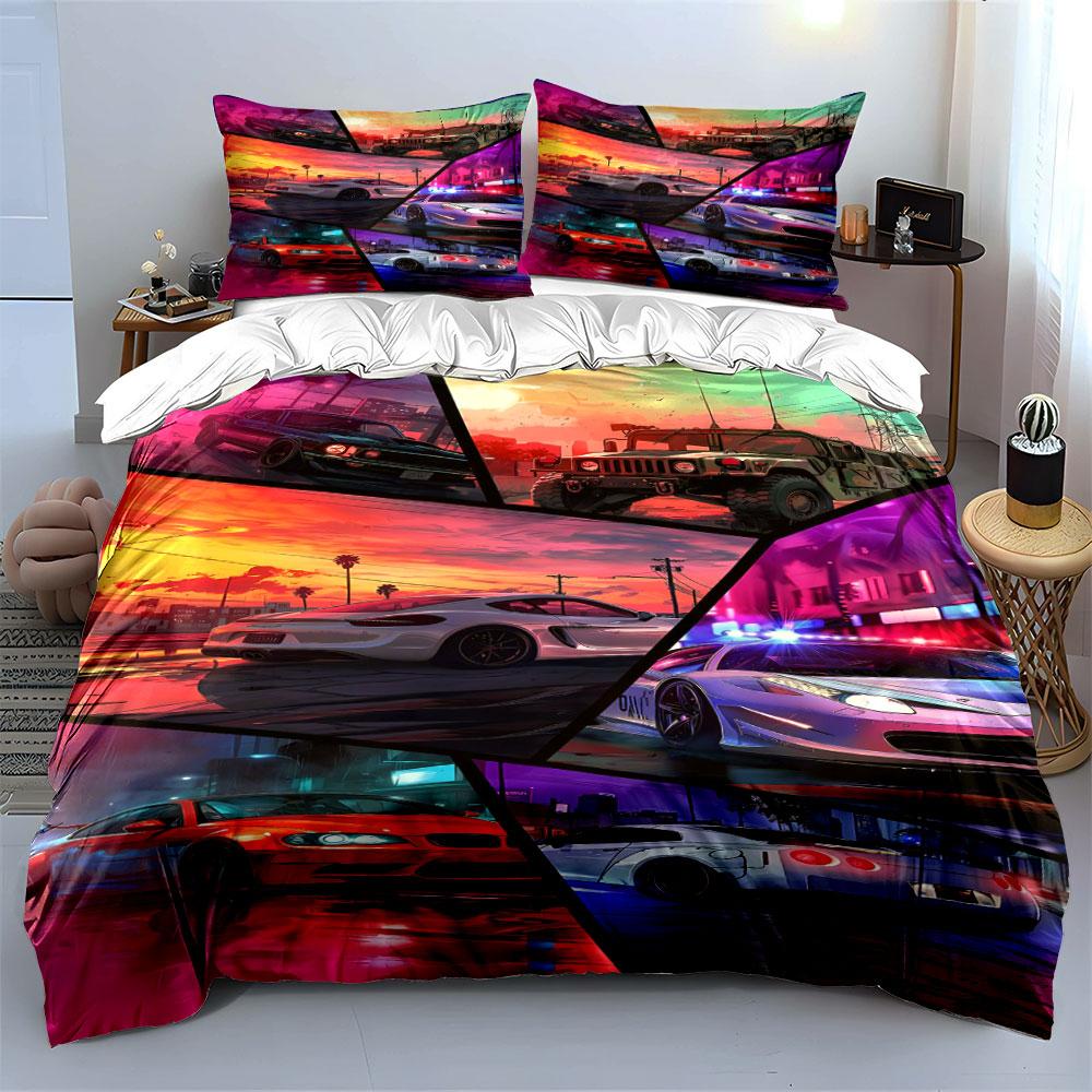 Sports Cars and Cityscapes. Bedding Sets Duvet Cover Sets Duvet Covers Pillowcases(1 * Duvet Cover 2 * Pillowcases Without Duvet Insert)