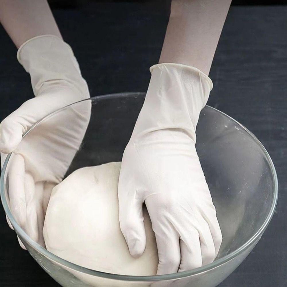 100pcs Food Safe Nitrile Gloves Powder Free Rubber Gloves  for Cleaning Cooking